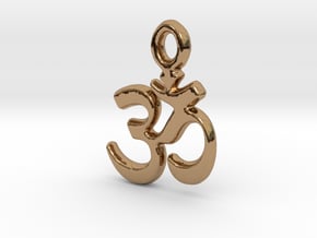 Aum Yoga Pendant in Polished Brass