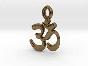 Aum Yoga Pendant in Polished Bronze