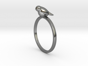 Bird Ring in Polished Silver: 7 / 54