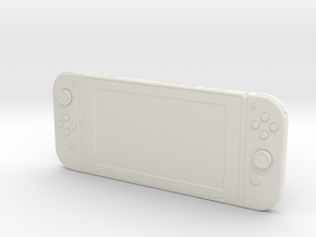 1:6 Nintendo Switch (Screen On) in White Natural Versatile Plastic