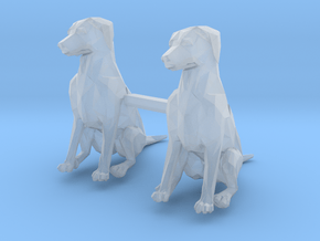 Dogs Sitting in Smoothest Fine Detail Plastic: 1:64 - S