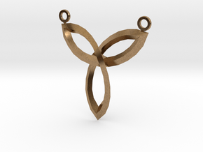 Inverted Celtic Knot Medallion in Natural Brass