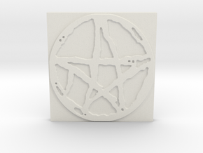 Rugged Pentacle 1 Tile by Gabrielle in White Natural Versatile Plastic