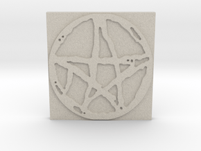 Rugged Pentacle 1 Tile by Gabrielle in Natural Sandstone