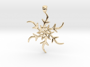 Holidays Flake Pendant in 14K Yellow Gold