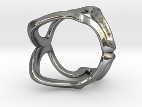 Mind generated ring - my idea of independence in Fine Detail Polished Silver: Small