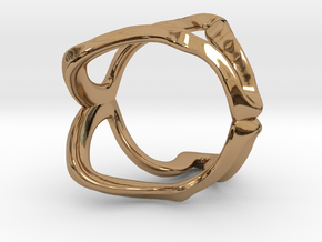 Mind generated ring - my idea of independence in Polished Brass: Small