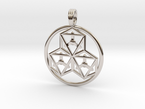 TRI-OCTAHEDRONS in Rhodium Plated Brass