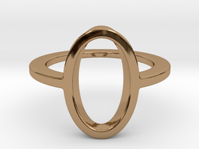 Oval Ring -size 8 in Polished Brass