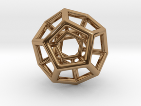 Double Dodecahedron in Polished Brass