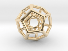 Double Dodecahedron in 14K Yellow Gold