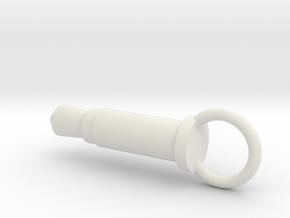 3.5mm Jack Keyring Thing in White Natural Versatile Plastic