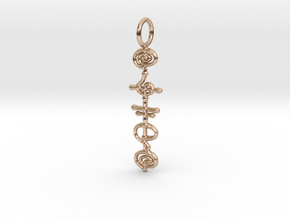 "Kaiidth" Stardust Pendant in 14k Rose Gold Plated Brass