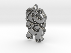 Zoo Finds: Elephant Pendant  in Natural Silver