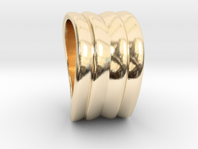 Wave in 14k Gold Plated Brass