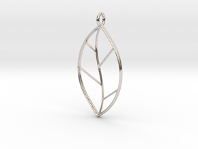 The One Leaf in Rhodium Plated Brass