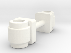 Wessex Pipe Joiner Pair in White Processed Versatile Plastic