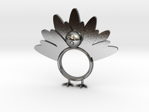 Thanksgiving Napkin Ring in Polished Silver