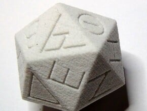 Replica Egyptian 20-Sided Die in Natural Sandstone