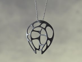 Aly Pendant in Polished and Bronzed Black Steel