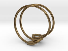 Safety Ring Version 2 in Polished Bronze: 4 / 46.5