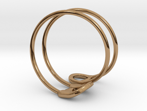 Safety Ring Version 2 in Polished Brass: 4 / 46.5