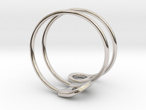 Safety Ring Version 2 in Rhodium Plated Brass: 4 / 46.5
