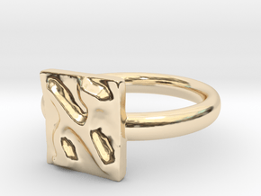01 Alef Ring in 14k Gold Plated Brass: 5 / 49
