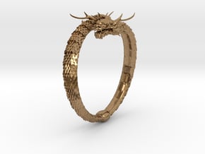 Dragon Ring in Natural Brass