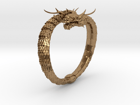 Dragon Bracelet in Natural Brass
