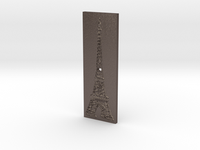Eiffel Tower Rectangle Imitation Whistle-hole Butt in Polished Bronzed Silver Steel