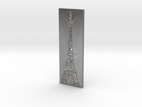 Eiffel Tower Rectangle Imitation Whistle-hole Butt in Natural Silver