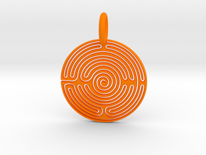 Small Labyrinth in Orange Processed Versatile Plastic