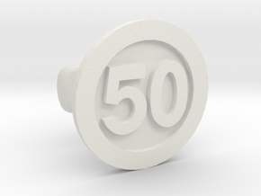 Cufflink 50 in White Natural Versatile Plastic
