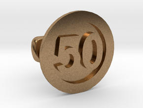 Cufflink 50 in Natural Brass