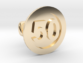 Cufflink 50 in 14k Gold Plated Brass