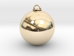 Christmas Ball Hollow - Custom in 14k Gold Plated Brass