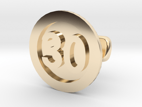 Cufflink 30 (price per piece) in 14k Gold Plated Brass