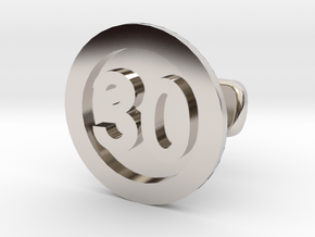 Cufflink 30 (price per piece) in Rhodium Plated Brass