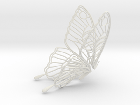 Butterfly Teabag Holder in White Natural Versatile Plastic