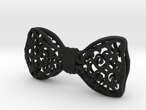 Bow Tie patterns 2 in Black Natural Versatile Plastic