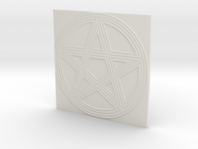 Grooved Pentacle Tile by ~M. in White Natural Versatile Plastic