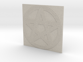 Grooved Pentacle Tile by ~M. in Natural Sandstone