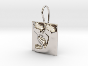 16 Ayn Earring in Rhodium Plated Brass