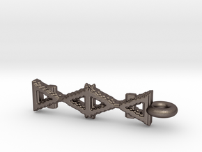 Alchemy Pendant in Polished Bronzed Silver Steel