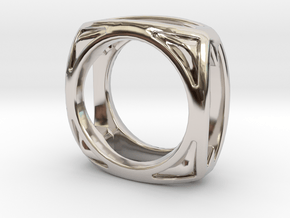 PILLOW RING  in Rhodium Plated Brass: 9 / 59