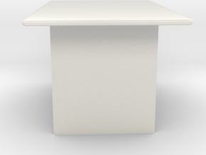 Computer Desk in White Natural Versatile Plastic: Extra Large