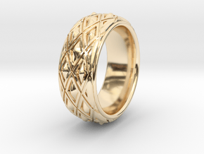 X SPIKE RING  in 14k Gold Plated Brass: 9 / 59