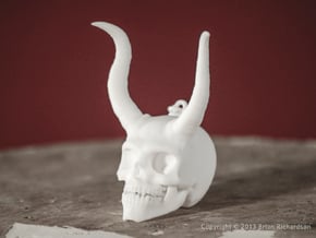 Christmas Krampus Skull in White Natural Versatile Plastic