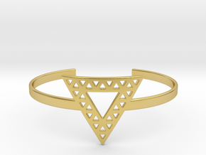 Vértice Open Triangle Cuff in Polished Brass
